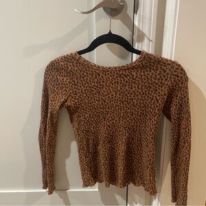 Gap Kids leopard print top, girls size L